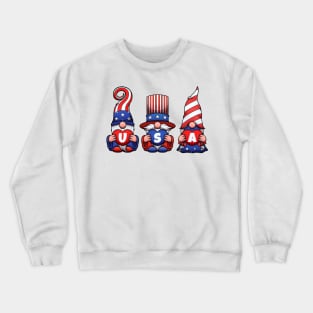 4th of July USA Gnomes Crewneck Sweatshirt